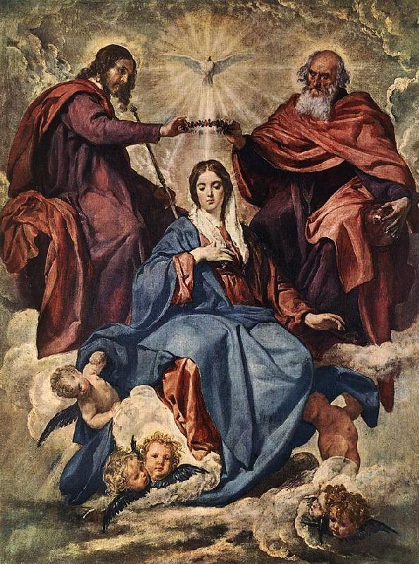 VELAZQUEZ, Diego Rodriguez de Silva y The Coronation of the Virgin jh Sweden oil painting art